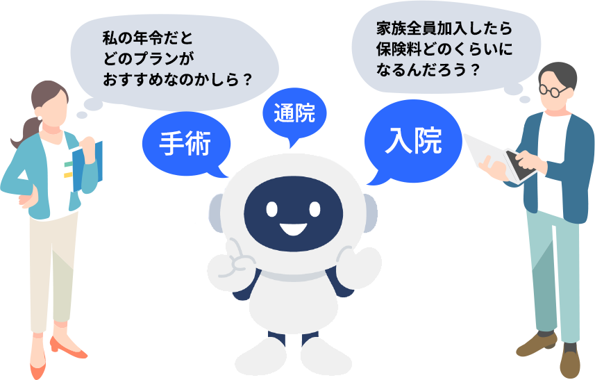 安心丸保険料シミュレーションへの誘導イメージ